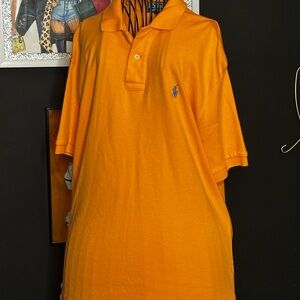 Ralph Lauren Men's Bright Orange Polo Shirt